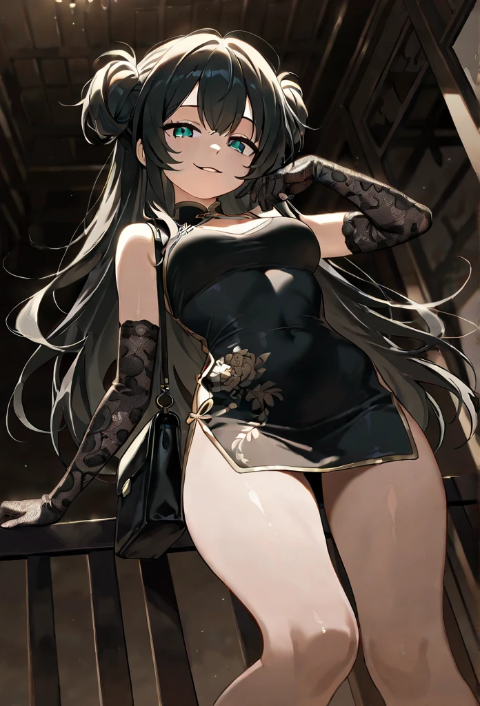 (best quality,masterpiece:1.2,detailed details,4k),((masterpiece)), ((best quality)), (ultra-detailed), anime style,large breast, slim, slender, ashamed, all fours ,Kneeling,Girl with modern gothic makeup, fair skin, long legs, black eyeshadow, camisole, plump figure, earrings and lip studs, fishnet stockings, posing in an attractive pose, lovable expression,