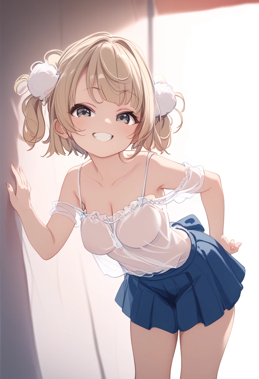 Cute little beautiful girl、Run(Embarrassed blushing embarrassed:1.3)、Beautiful Eyes、Brown skin、Braid、Lift up your skirt、