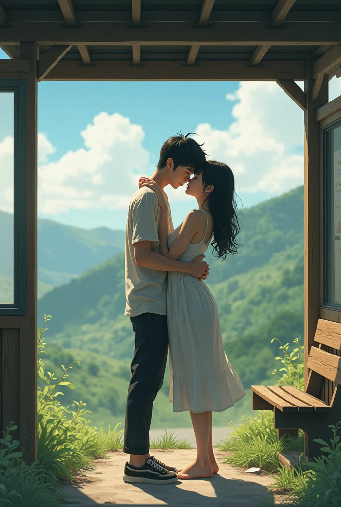 A serene scene of two hands clasped together, symbolizing unbreakable bond and trust. The background is filled with a soft, warm glow, suggesting love and freedom. Include elements of friendship and future dreams, such as a starry night sky or a sunrise over a peaceful landscape. Add a reflective element, like a mirror or a shadow, to convey introspection.