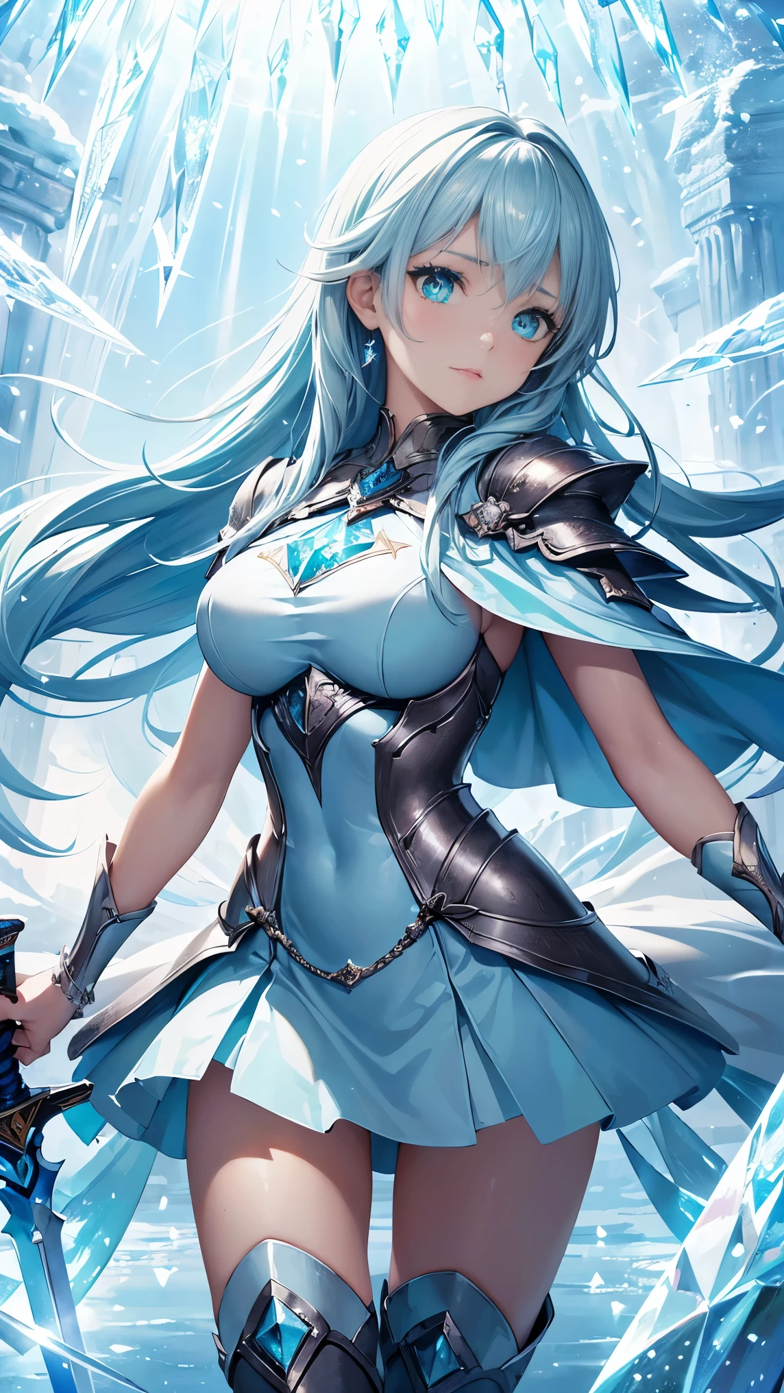 a close up of a woman in a silver and blue dress, chengwei pan on artstation, by Yang J, detailed fantasy art, stunning character art, fanart best artstation, epic exquisite character art, beautiful armor, extremely detailed artgerm, detailed digital anime art, artgerm on artstation pixiv, armor girl, back turned