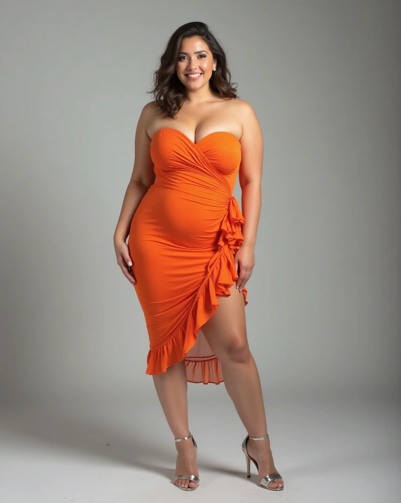 a 5’8 extra large girl wearing a 75 lenght skirt