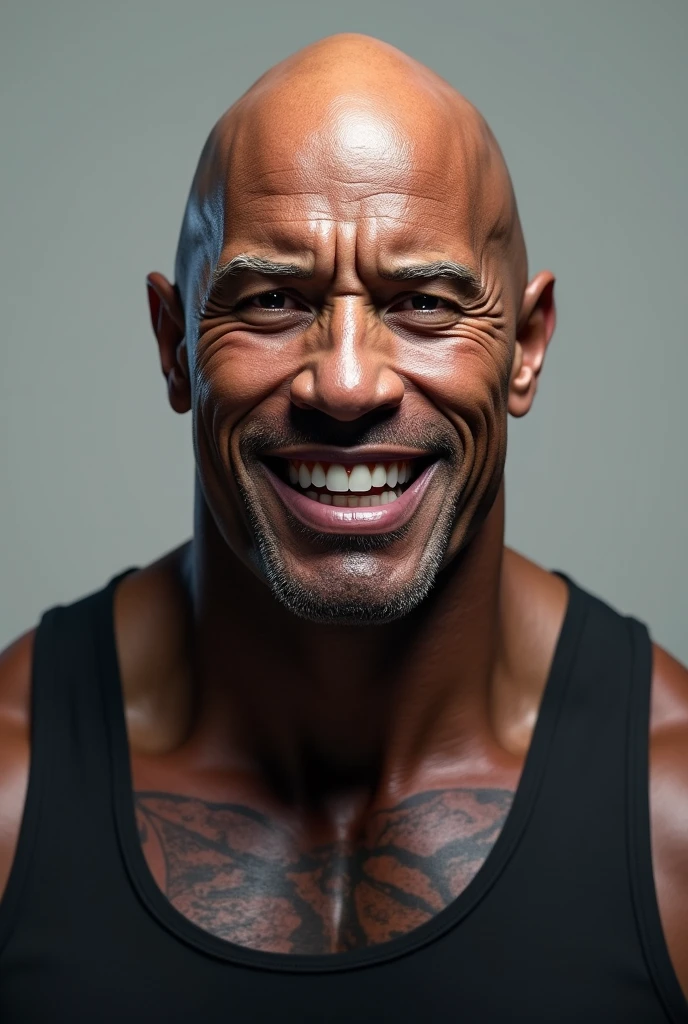 Dwayne johnson on a Rio de Janeiro beach, sunset, warm lighting, sugar loaf behind