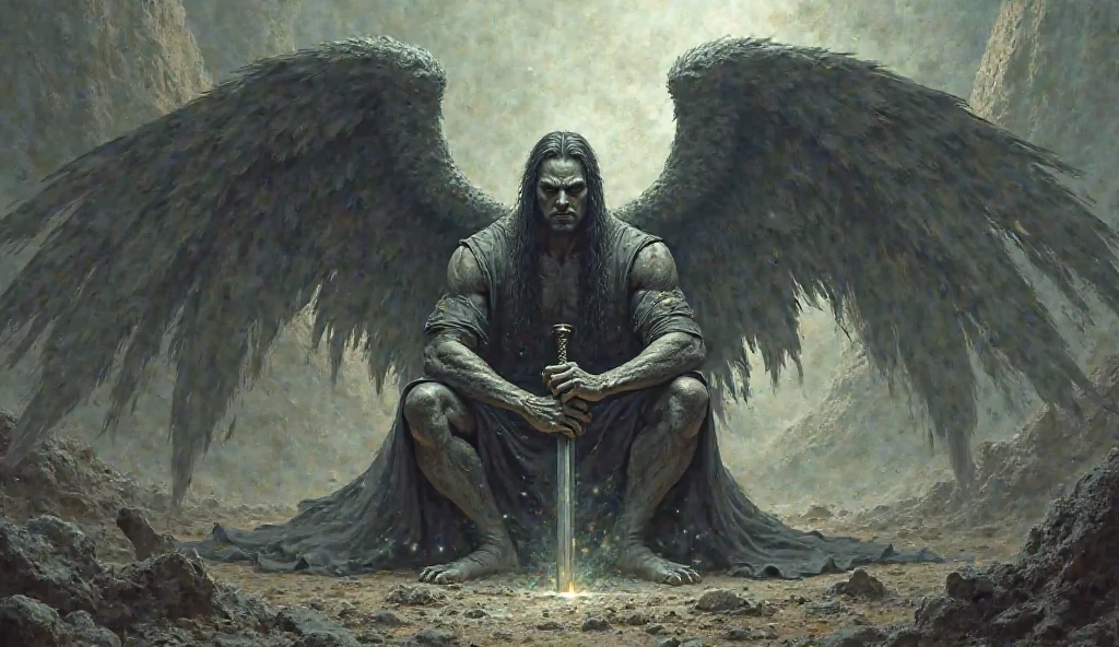 best quality,highres,physically-based rendering,ultra-detailed,professional,portraits,horror,dark,grim,creepy,haunting,seven fallen angels chained in Hades,macabre scenery,demonic atmosphere,sinister shadows,gloomy lighting,mystical smoke,ominous,ethereal,grotesque,distorted figures,hellish torment,endless suffering,perpetual darkness,broken wings,angry eyes,pale skin,tormented souls,writhing in agony,dense chains,epic battle,despairing screams,forlorn souls,imprisoned in darkness,never-ending punishment,cursed existence,bound by infernal chains,spectral spirits,wretched beings,doom and gloom