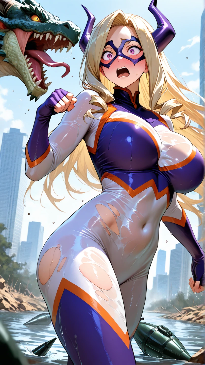 Power girl, sexy, very big breasts, body 90 60 90, Venom suit, Whole body,