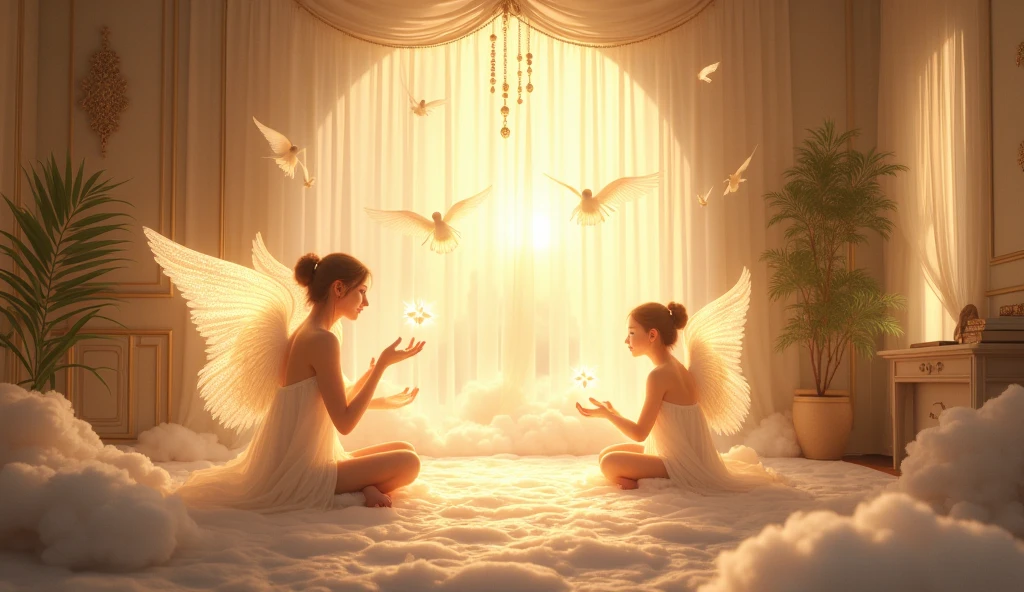 Angels of God watching over my dream, 3D