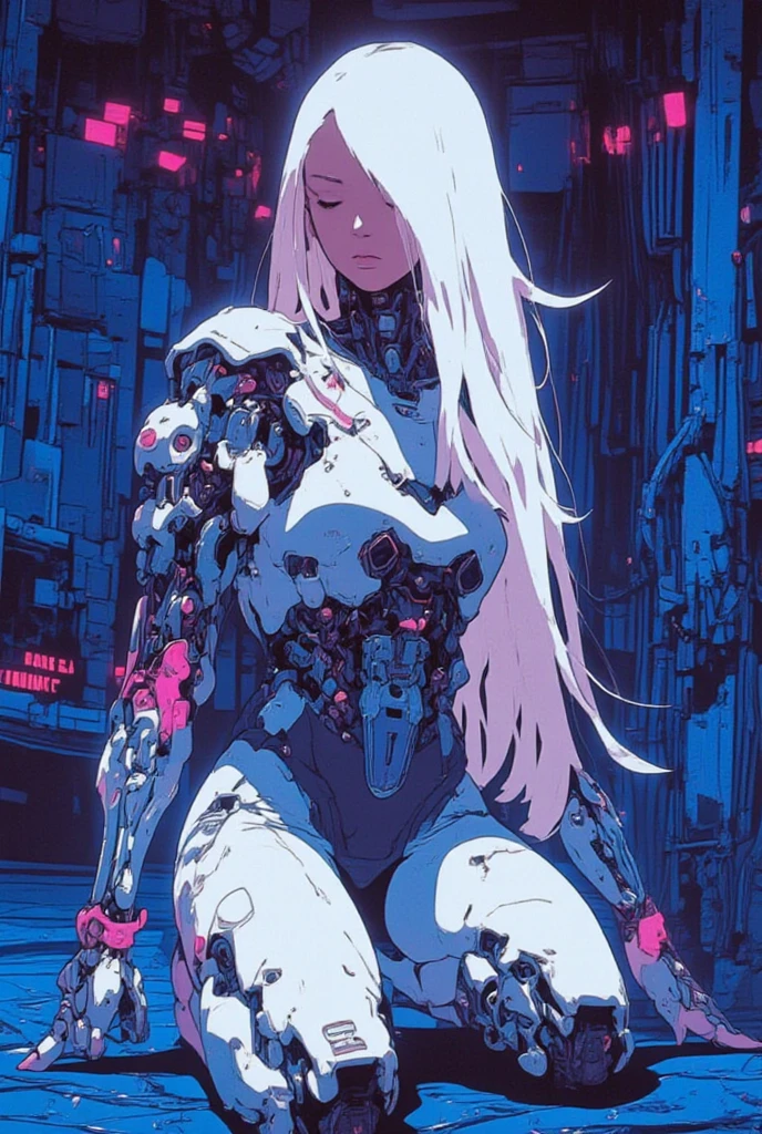 by amano yoshitaka, <lora:amano_yoshitaka_xl:1.1>, Anime style, ultra detailed, masterpiece, a white skinned elf soaking wet with Rainbow ponytail wearing magical Turquoise strapless revealing dragon armor leotard , in a cyberpunk city <lora:add-detail-xl:0.8>