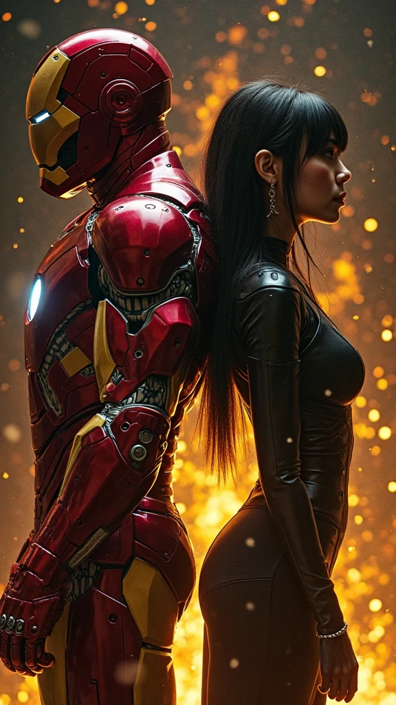 Iron Man with girlfriend 