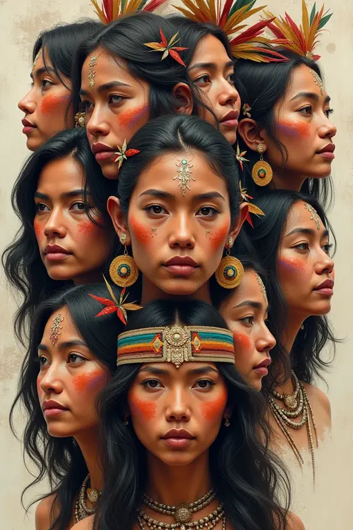 Collage of indigenous faces