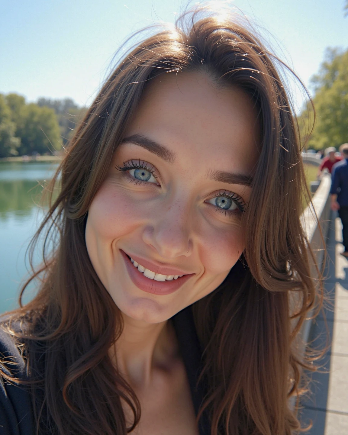 European and American Girls, Solitary, Looking at the audience, Smile, Brown hair, outdoor, Brown eyes, Lips, night, 地面car辆, portrait, motorcycle, Practical, car, road,sky, 寒冷sky气灯柱 , 8K Ultra HD, DSLR camera, soft light, high quality, Film Grain, Fuji XT3,Sexy,Height 175cm,Fair skin