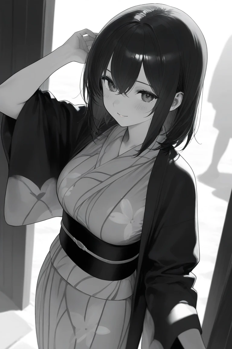 sketch by NTY, a woman, white background, yumi \(senran kagura\)_kimono, yumi \(senran kagura\), (black and white:1.4), gray hair, white bow
<lora:yumi:0.7>
<lora:SketchStyle:0.9>
<lora:LowRA:0.7>
