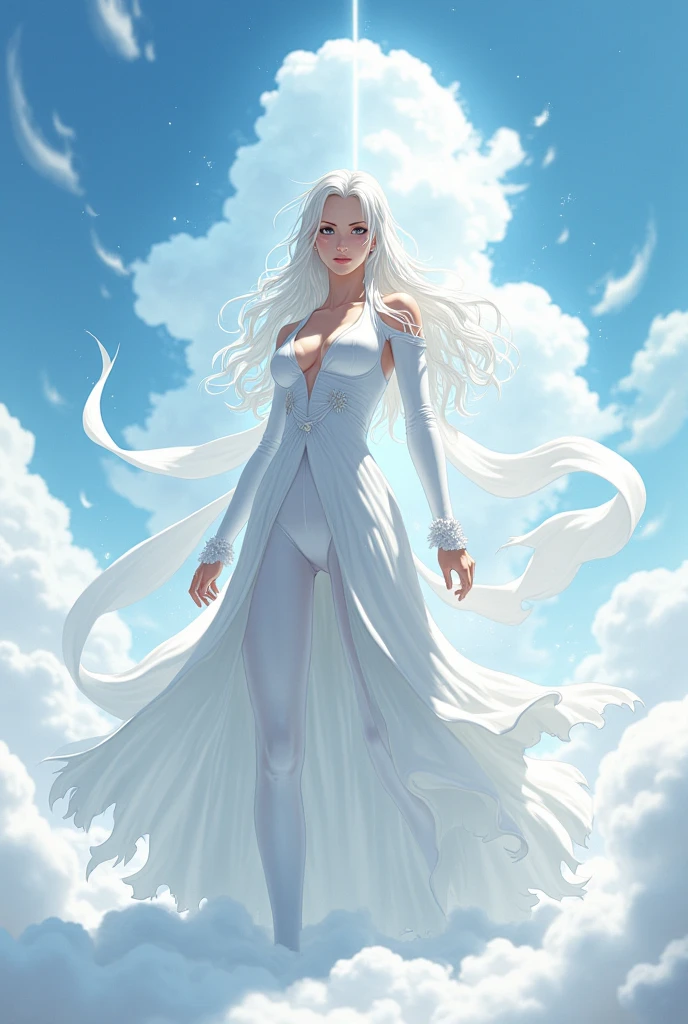 award winning 64k concept art of (black 1girl:1.2) in white majestic open dress standing proudly on the ice, posing, epic, god rays, centered, (masterpiece:1.2), (best quality:1.2), Amazing, highly detailed, beautiful, finely detailed, warm soft color grading, Depth of field, extremely detailed 64k, fine art, stunning, iridescent, shiny, (light reflections:1.2), (crisp:1.5), silver curls, wind, vibrant, sunlit, (edge detection:1.2), absurdres, impressive, 120mm