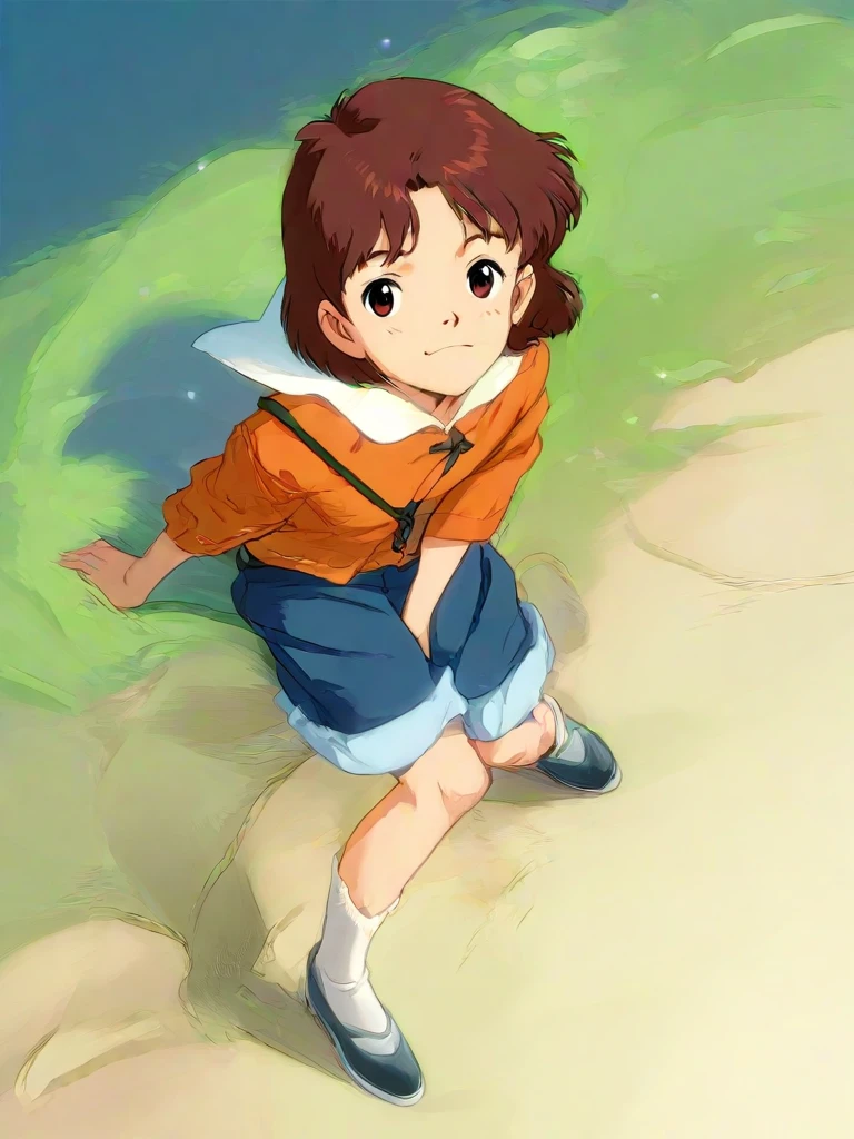 1girl, Hikaru Hiyama, (masterpiece),( best quality), pilot, flying helicopter, from cockpit, leotard