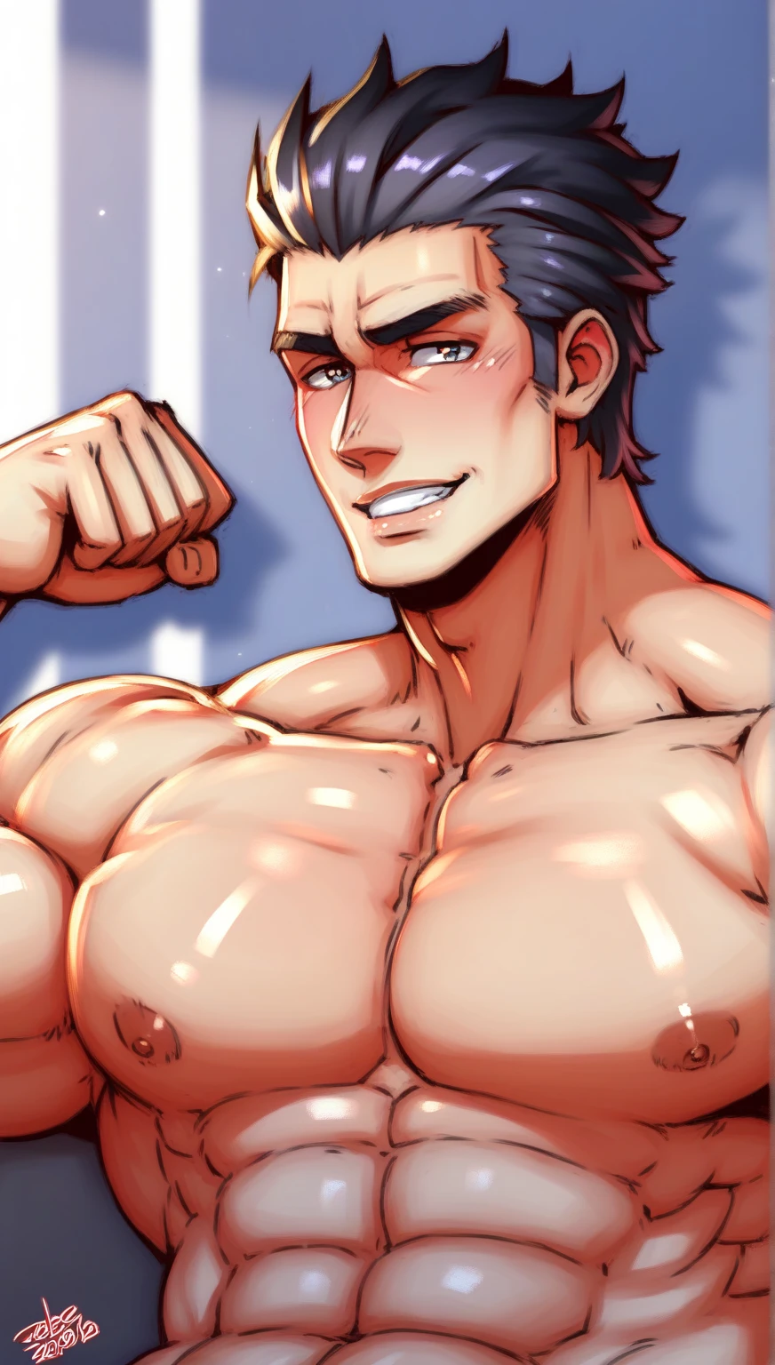 (Masterpiece, Best quality), Man, Wear miniature thongs ((White micro-thong:_Pattern_designs_thongs_perspire_massive pec_Get wet all over your body)) , Bio-luminescence_water_world, wide angles, atheletic body, Male, Shiny_skin, musculature,The perfect human structure,Silver-eyed orange,Nail shape, determined expression, Small waist, broad chest, Muscular , illustration, watercolor ink sketch,(large bulge),(Big eggs),Japanese radish,Split legs,Glans,((Crotch propped up)),((Thick body hair)),(hand touching crotch),Armpit hairy,(Bottom-up view),Rounded buttocks,Your hips are forward,((Clothes are soaked)),Hard,(There is a lot of white liquid on the body),butterflys,((Extremely detailed, extremely detailed legs, extremely detailed arms, Extremely detailed face, Perfect Detailed Eyes, perfectly detailed anatomy)),(a broad shouldered)