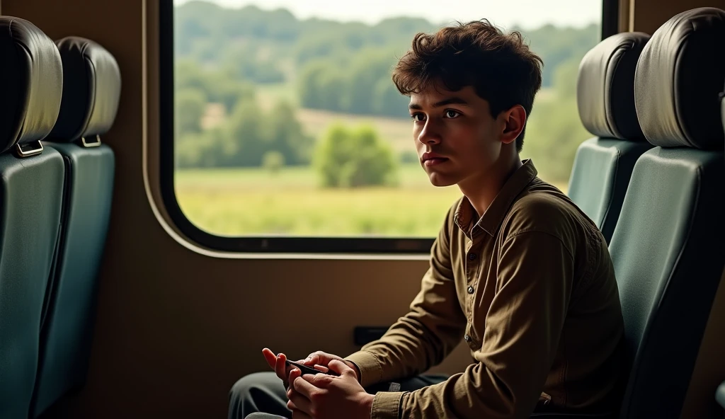 Images of a lonely man in different situations, such as sitting on an empty bench in a park, looking out the window at an empty café