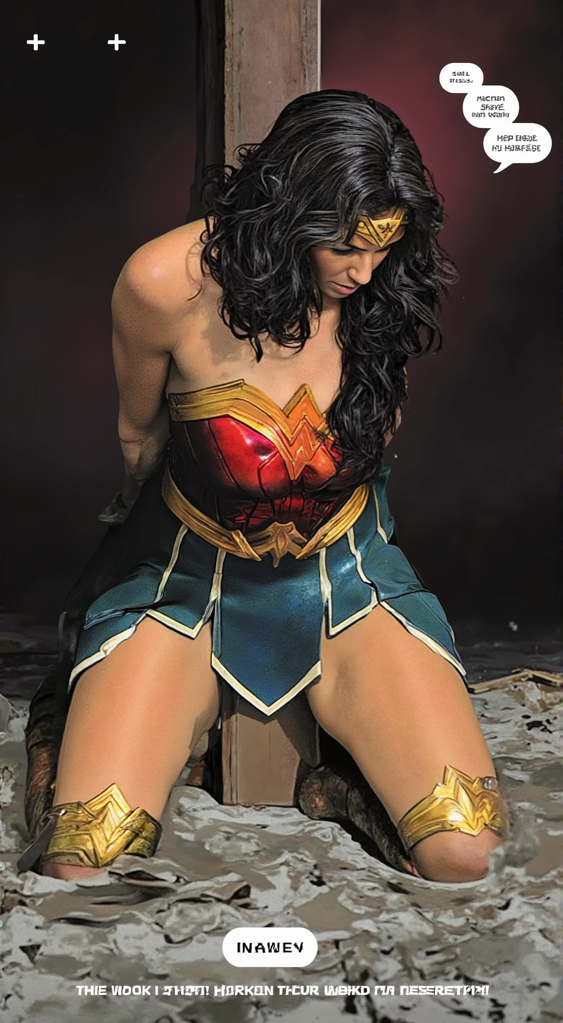 (masterpiece), best quality, expressive eyes, perfect face,(Gal Gadot open thighs),(wonder woman squatting),(shoot from below),((too dark pubic hair)),coverd nipples,Aegean sky,