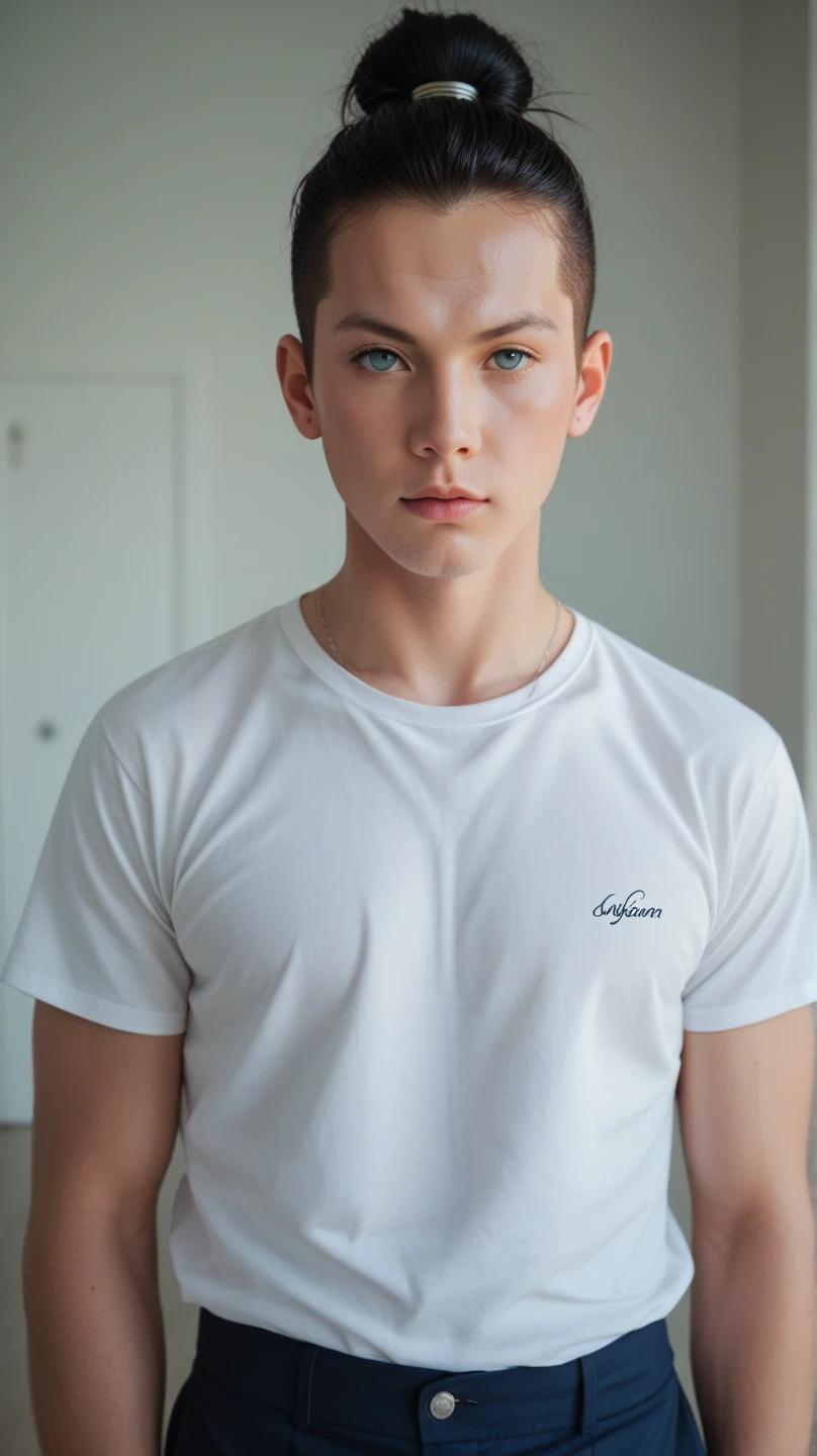 Tall, strong 15-year-old man with clear eyes