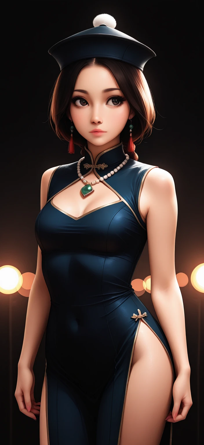 ((highest quality, 8K, masterpiece: 1.3)), 1 girl, Beauty that emphasizes slim abdominal muscles: 1.3, (casual hairstyle, super big: 1.4), Gym, blue sports wear, super detailed face, delicate eyes, double eyelid, soft chest, smile, super exposed cleavage, full body,natural red short hair,smile,teeth,in training gym
