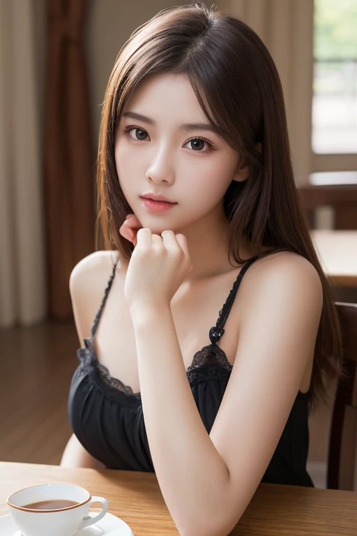 (8k, RAW Photo, Best Quality, Masterpiece:1.2), table top, Ultra Detail, Super Resolution, (Realistic, Realistic Photo:1.37), Portrait, High Detail RAW Color Photo, Professional Photo, Extremely Detailed and Beautiful, Extremely detailed, 8k wallpaper, amazing and detailed, huge file size, official art, highly detailed CG unity 8k wallpaper, highly detailed beautiful girl, highly detailed face, highly detailed eyes, highly detailed skin, highly detailed fingers, highly detailed nose, very detailed detailed mouth , perfect anatomy, highly detailed background, highly detailed clothes, 1girl, 17 year old girl, cute girl, realistic body, fair skin, glowing skin , slim body, handsome body, black hair , semilong hair, (blunt bangs:1.2), smile, cute, youthful, cute face, realistic face, delicate eyes, drooping eyes, looking at viewer, facing front, standing posture, Contraposto, dynamic lighting, (medium chest), (Perfect Body Proportions), (slender Body Proportions), (bedroom), super sexy pose, ((colorful lingerie)),