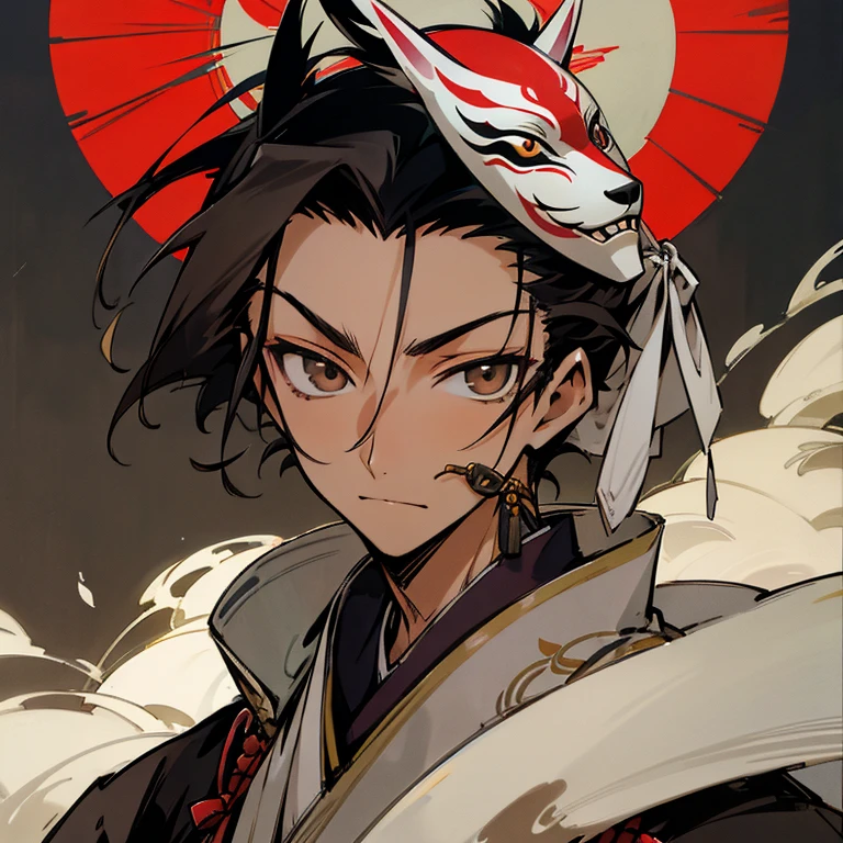 Kimono, male, Edo Period, Japanese Background, Demon, demon skin color