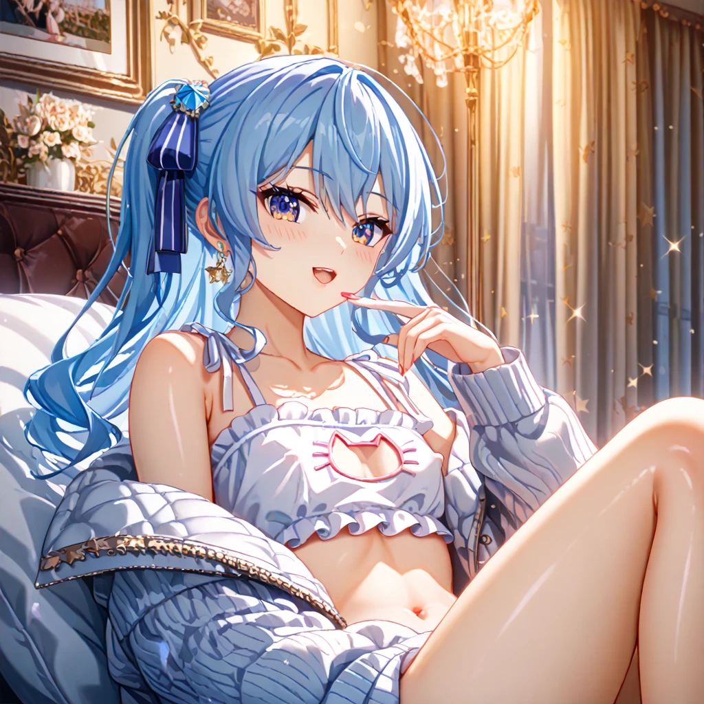 ((masterpiece, best quality)),
st. louis \(luxurious wheels\) \(azur lane\), highres, highest quallity, illustration, cinematic light, ultra detailed, detailed face, (detailed eyes), best quality, hyper detailed, masterpiece, (detailed face), open mouth, tongue out, cum on face, sweaty, large breasts, hair ornament, earrings, necklace, portrait, silver dress, revealing clothes,highest details, luminous eyes, (hotel:1.2), kneeling near bead, kneeling, bed, window, night sky, backlighting, light rays, (high contrast), (colorful),