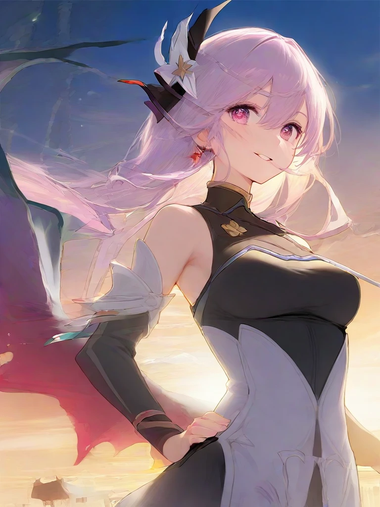 highest quality,detailed description,Full body Esbian,full body,Leotard sneak peek, kung fu pose,dramatic,spread your legs,sweaty, masterpiece, highest quality, Super detailed, GSC Chairman, Hello, colorful hair, hair above one eye, blue eyes, Single-edged, bangs, big clothes, yellow jacket, wide sleeve, sleeves go above the wrist, Grey leotard, Grey pantyhose, boots, one leg pantyhose, thigh strap elegant, 1 girl, cute, blushed, looking at the viewer, beautiful eyes, beautiful background, particles of light, Light of the sun, dramaticな照明, outside, shiny, realistic, highest quality, Super detailed, get used to it, scenery, beautiful and detailed eyes, thin hair,