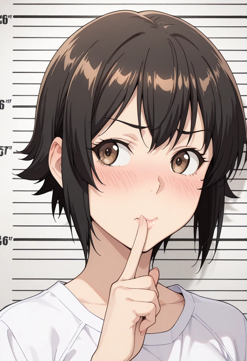 mugshot,sad,m legs、from front,white background,pubic hair、{{{{{small breasts}}}}},topless, {{{{{small nipples}}}}}, {{{{{Avert your eyes}}}}}, Fubuki,green eyes,{{{{{nipple}}}}}, {{{{{topless}}}}},{{NSFW}}, {{{{{tickle}}}}}, {{{{{from before}}}}, lovelive!, anime nose, anime eye, {{{anime mouth}}},{{{{{portrait}}}}}, {{{{{laughter}}}}}, {{{{{ star piece, highest quality:1.2),shape,8K,hd,1 girl,alone,black_hair,short_ponytail, side lock,low_ponytail,green_eye,smile,black_eye,