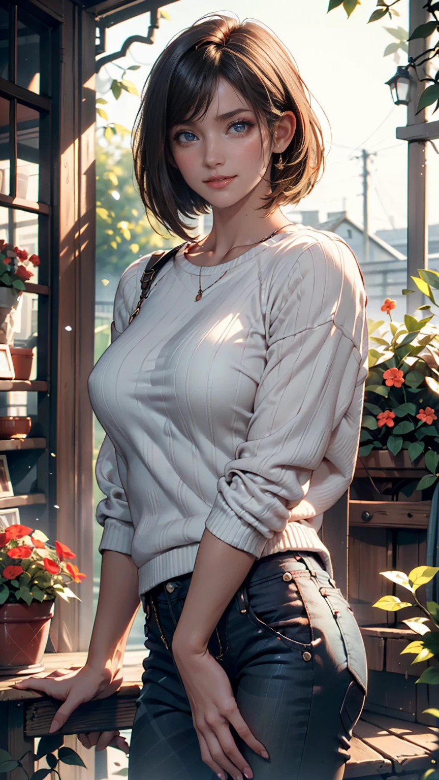 Beautiful woman with huge breasts wearing a miniskirt is walking through (the Flower field of astragalus in full bloom:1.3). (detailed face, detailed eyes and lips:1.2), big breasts and nipples, (full body shot:1.2), ctmp,