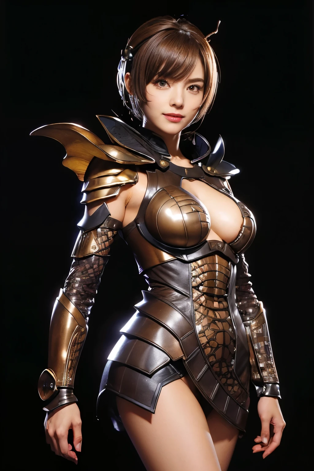 (((of the highest quality: 1.4))),(unparalleled masterpiece ever), (Ultra high definition),(Ultra realistic 8K CG), (((adult body))), (((1girl in))), ((( Bob Shorthair ))), Gladiators with perfect bodies,,Beautiful and well-groomed face,muscular body:1.4,Detailed breastplate, gauntlets、is standing, (Image from head to thigh),(( Light Brown Bob Shorthair )),, Simon Bisley's urban savage style,Detailed ancient Roman background,Clean abs, Complex equipment, Dark brown with white stars and gray and white stripes,,,s Armor, Poison tattoo