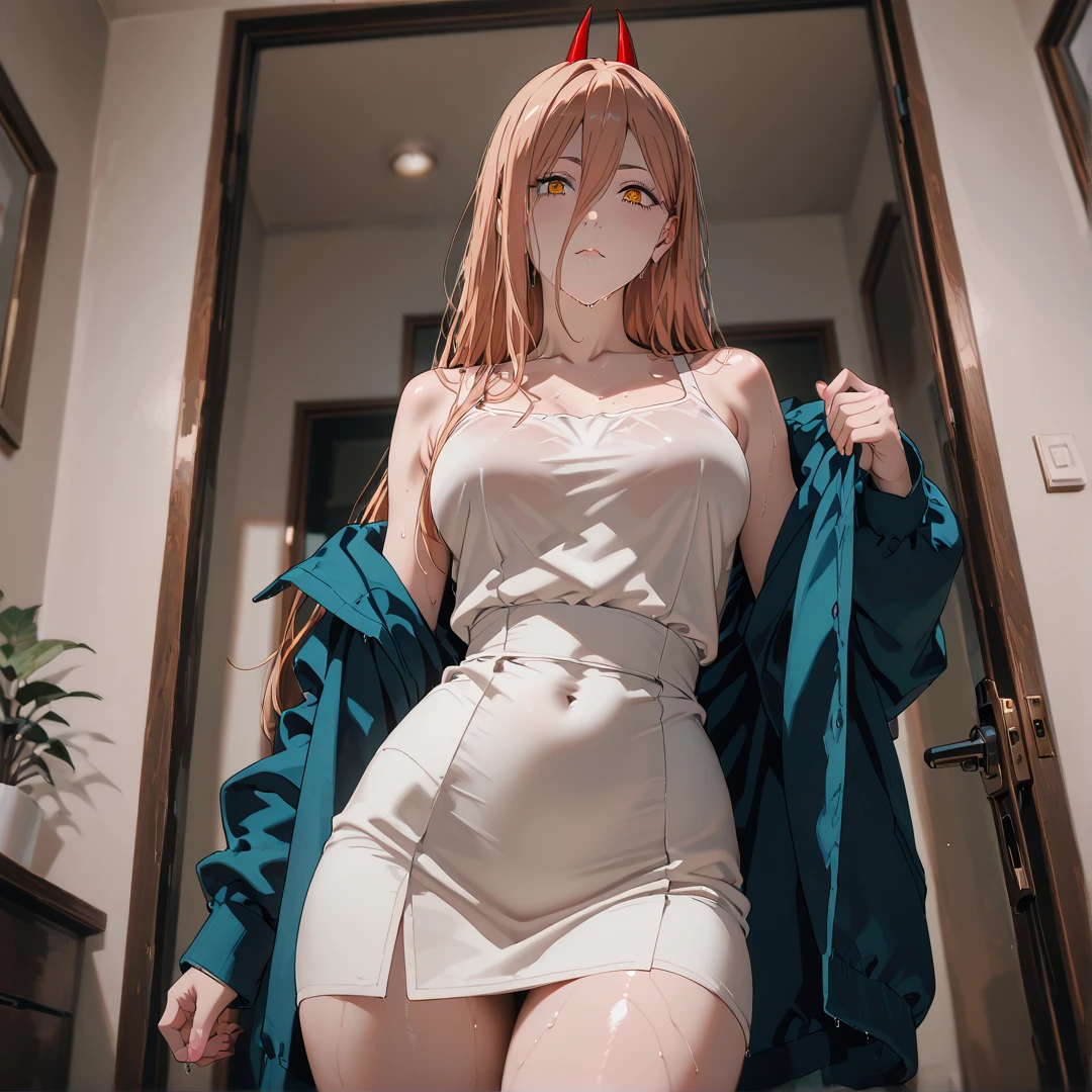 anime, highly detailed face, smooth eyes, highly detailed background, perfect lighting, full body, 1girl, solo, Asuna Yuuki, asuna, indoors, black heels, black thighhighs, light brown hair, bedroom, absurdres, high res, ultrasharp, 8K, masterpiece, looking at viewer (sexy pose:1.2), black thighhighs, brown eyes, very long hair, (full body:1.5), naked, nsfw, , ecchi, horny expression, loving expression, no bra, no underwear, naked, nude, wet , climax, oh_face, both hands holding breasts, squeezing breasts, breasts squeeze, leaning forward and holding breasts