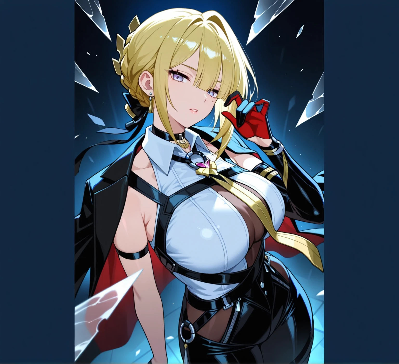 great quality, (1 women), very focused face, himiko toga, diamond face, perfect eyes, (standing), (wearing mage robe), mage robe, magic, (casting), blonde pony tail, strong shadows, full body, detailed face, (casting spell), blue flashes of light, blue sparks, in battle, detailed abs, shinying eyes, (masterpiece), direct light, underlight, strong jaw, (large boobs), massive ass, thick thighs, (long torso), wide waist, skinny torso, fit, perfect face, sexy, (blushing),