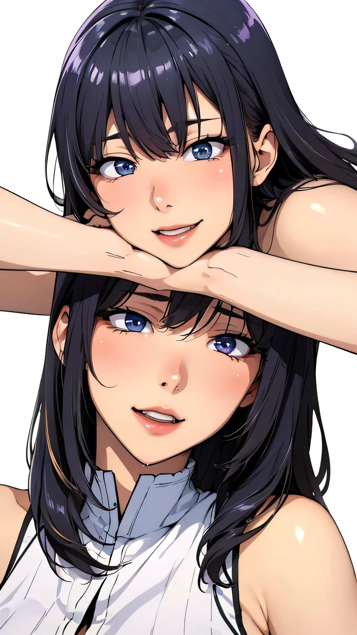 (((masterpiece))), (((top quality))), ((super detailed)), (very detailed CG illustration), (masterpiece:1.5), (((sexyランジェリー))),detailed pictures, smile, sexy, (top quality: 1.4), (1 girl), beautiful Face, (black hair, long hair: 1.3), beautiful Hairstyle, beautifulディテールアイズ, (real skins), beautiful肌, absurd, Attractive, super high resolution, high image quality, (sexually aroused:1.5), Pink White Skin , Cool white light, sexyなポーズ, beautiful , white background, Pink Soft White Light,