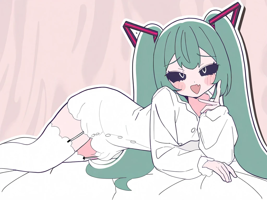 Green Hair Twin tail hair Super cute cute cute cute girl Very young, very young, very young body type Being super-sexed by a lot of men anal sex Giving a blowjob A huge amount of semen is ejaculated from the penis