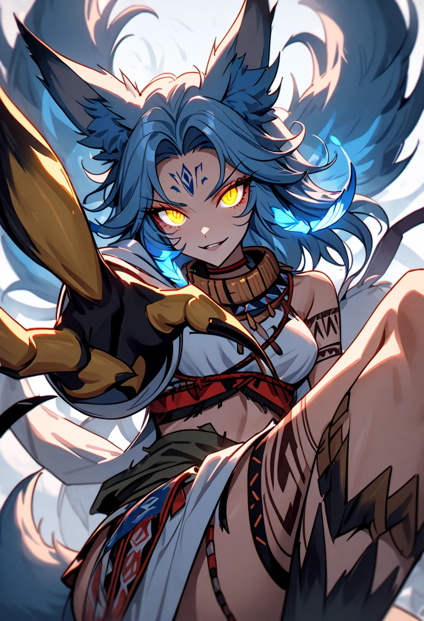 Beautiful girl, forest, beastman, dark skin, Amazoness, sexy,
