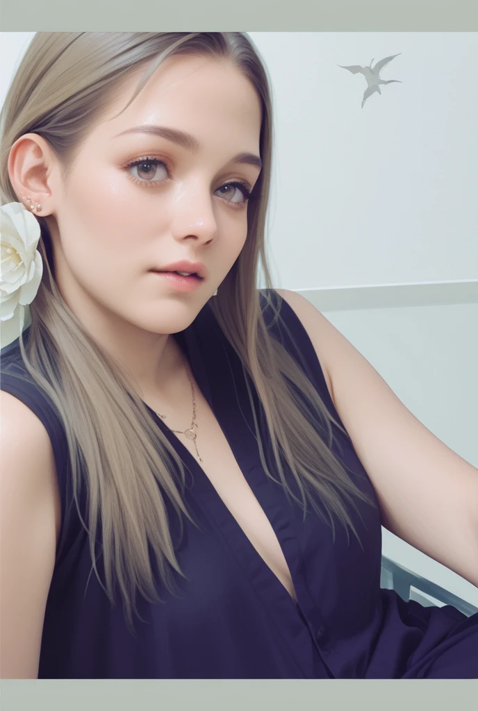 wearing a large collar
