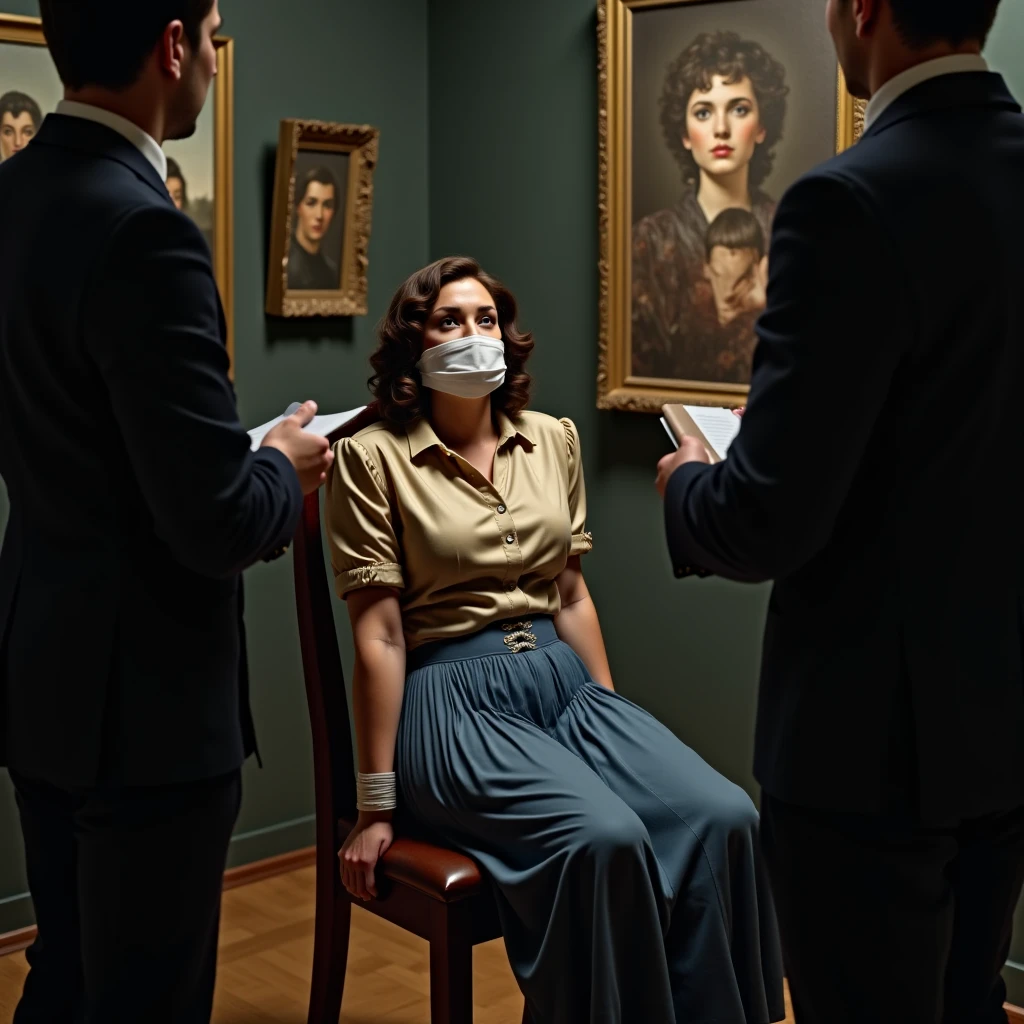 ((Japan))A dimly lit human body workshop in、((Old photos on the wall))、その写真はJapan人剥製師とJapan人の若い女性とのツーショットの笑顔の写真だった、That&#39;s how it is々Tools were hanging(((It was pinned to the wall of the workshop.)))
