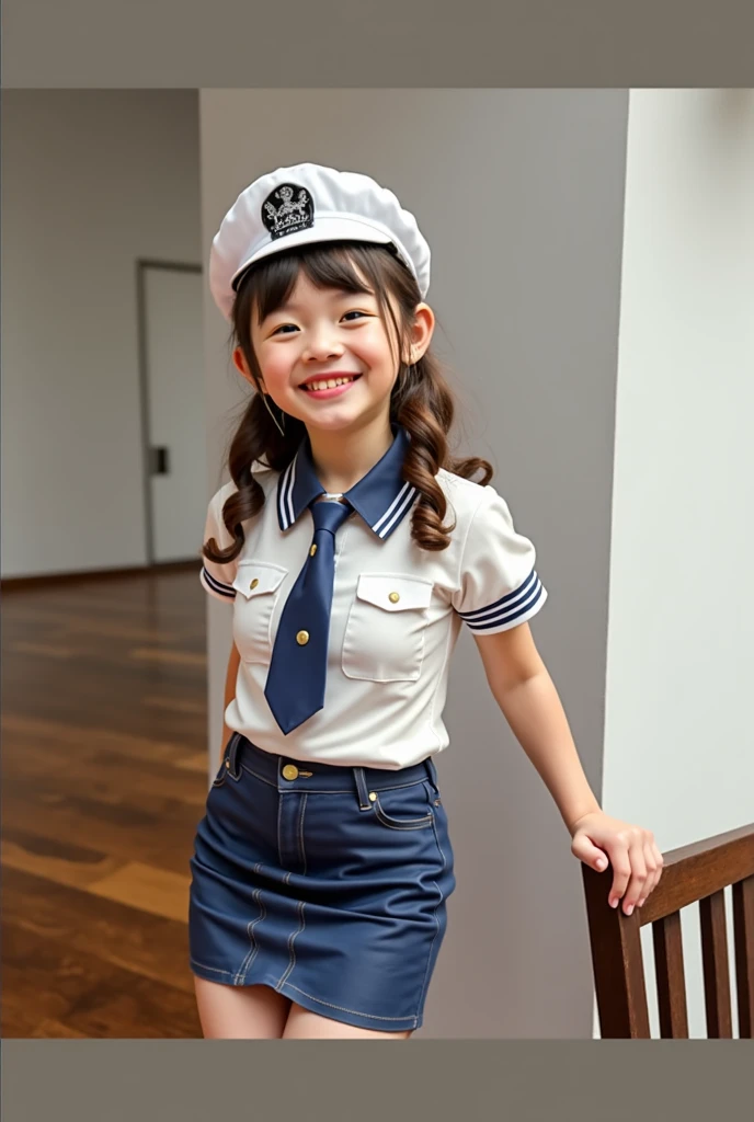 , (8-year-old:1.5), Primary school students, (absurderes, 8K, 4K, masutepiece, hyper extreme detailed:1.2), Best Quality, Perfect Anatomy,Perfect face,Facing forward,High humidity,(solo:1.2),(chubby:1.1), shortness of breath, High humidity, Steamy, blush, Black Hair, Hair ties, sunlight, hair band, smile, Outdoor, hair ornaments, summer, Strong sunlight, (Very short stature:1.4), (Twin tails:1.2), (A young girl is looking at me and having sex:1.6), grin, half closed eyes, Confused eyes, Open your mouth ,Drooling, nude, (spread legs:1.8), necklace, choker, (Having sex in cowgirl position:1.7), (Combat Uniform:1.5), 楽しそうなsmile, (The surrounding adult crowd:1.5), wedding ceremony, Wedding, bride