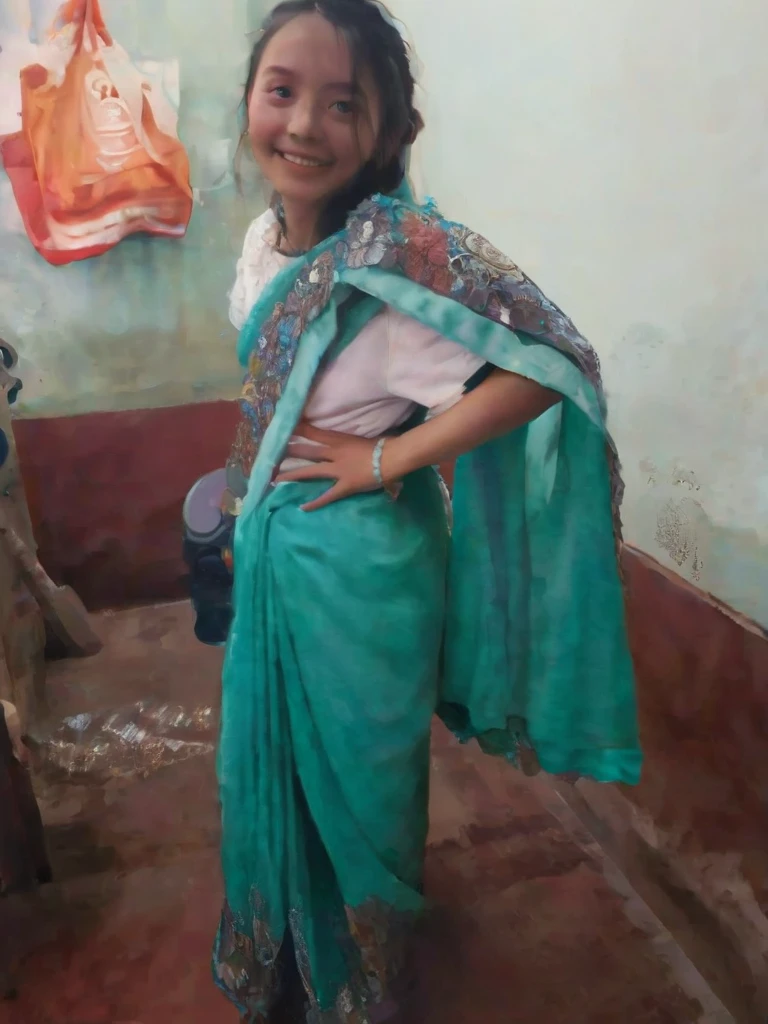 Indian girls with stand long hair naiti
