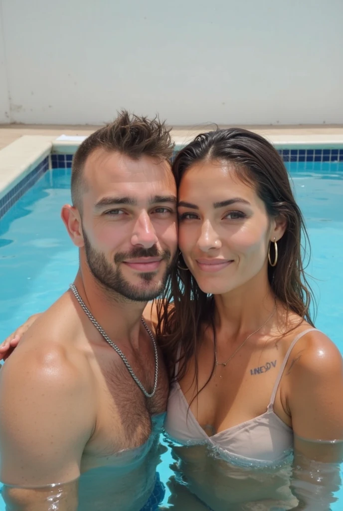 They're in the pool with the man and the woman, imagem de perfil, vacation photo, foto do perfil, Tyler Edlin e Natasha Tan, sentado na piscina, em uma piscina luxuosa, Liam Brazier e Nielly, Divertindo-se ao sol, Ruan Jia e Mandy Jurgens, em uma piscina, 📷 Mungojerrie e Rumpleteazer, Poolside