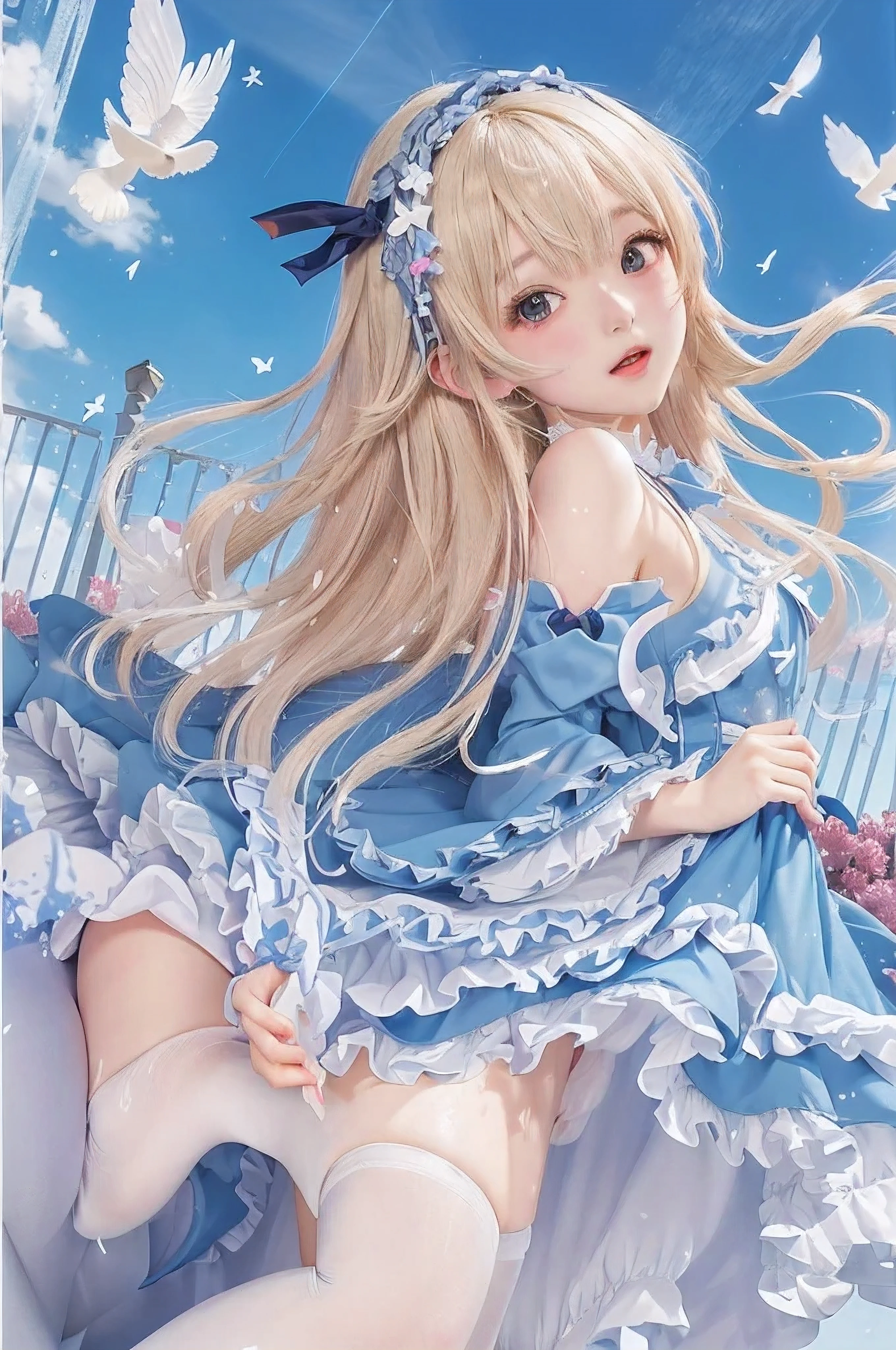 Blue sky and clouds