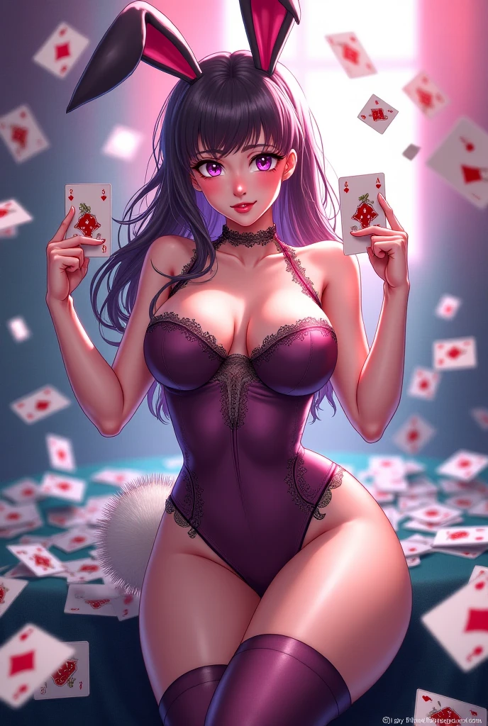 (ultra-detailed,photorealistic:1.2), HDR, professional, vivid colors, bokeh, 3D rendering, sexy curvy girl, solo, purple hair, ahegao face, big boobs, sensual, seductive pose, soft lighting, lace lingerie, high heels, boudoir photography, glamorous, confident expression, alluring gaze
