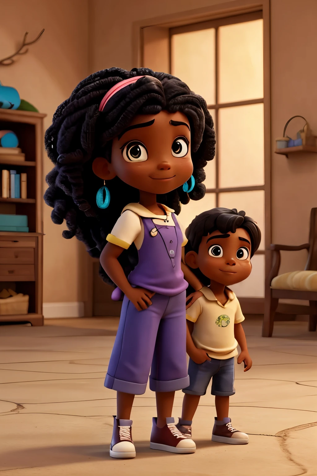 Jasmim de cabelo black power e aladin 