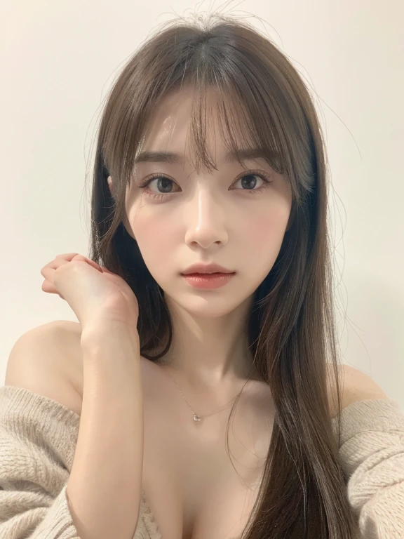 there is a woman with red lipstick and a gray dress, dilraba dilmurat, ulzzang, muchacha coreana, hermoso rostro estetico, hermosa mujer surcoreana, chica linda-cara-fina, hermosa joven coreana, maquillaje popular de corea del sur, hermosa cara de chicas japonesas, rasgos de la cara coreana, maquillaje coreano popular, hermosa joven coreana, senos enormes, tetas grandes, pechos enormes, tetas grandes, long cabello rubio