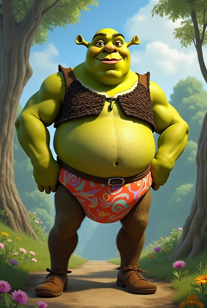 A sherk with underwear