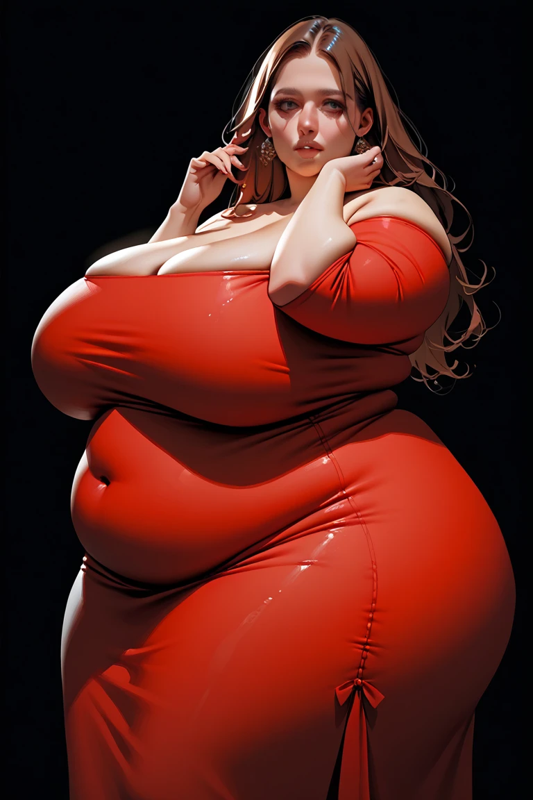 masterpiece:1.2, best quality), realistic, (real picture, intricate details, depth of field), (1girl, solo), make up, parted lips, highly-detailed, perfect face,
(huge breasts:1.4), (skindentation), thick thighs, wide hips, small waist, tall, glossy coral lips,
red hairs, red eyes, ponytail,
(A girl playing volleyball), (sweating:1.2), (wet), sexy, blushing, fat, obese, (massive belly:1.8)