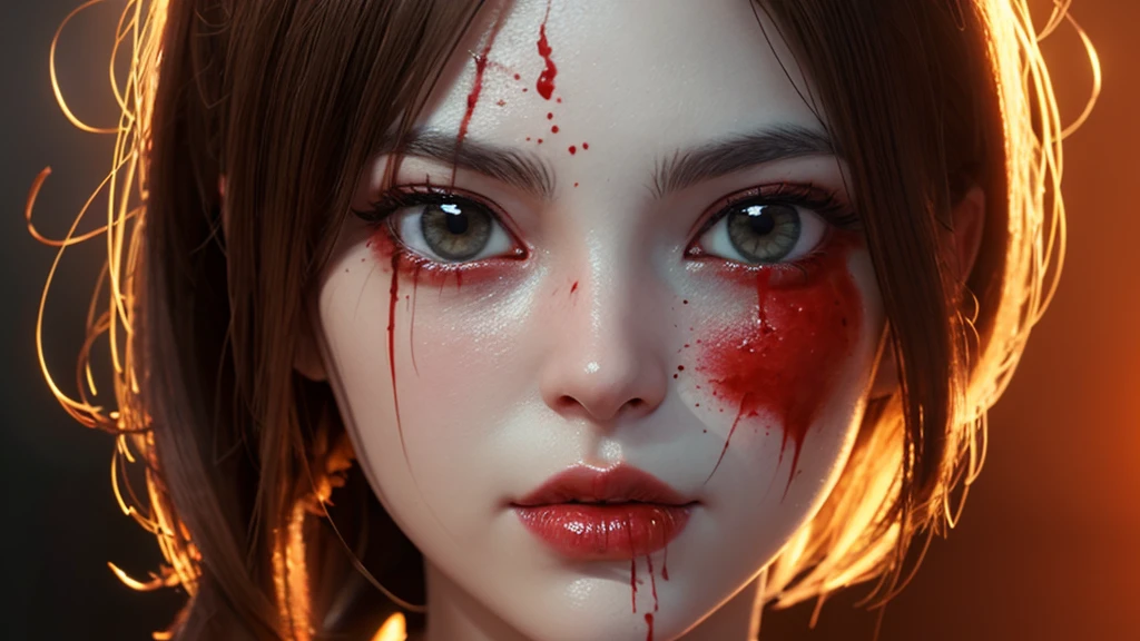 Adi's face was covered in blood, with a confused look