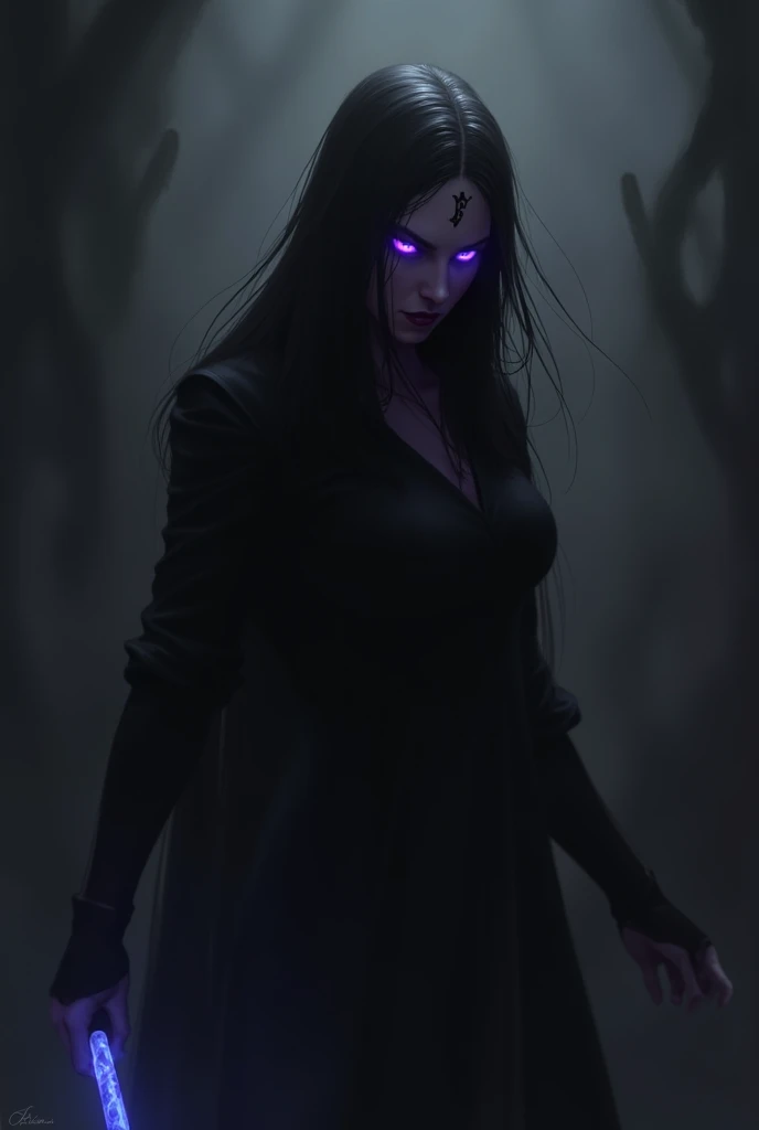 A dark lover figure in dense woods at night, realisitic, CGI. Make it look terrifying