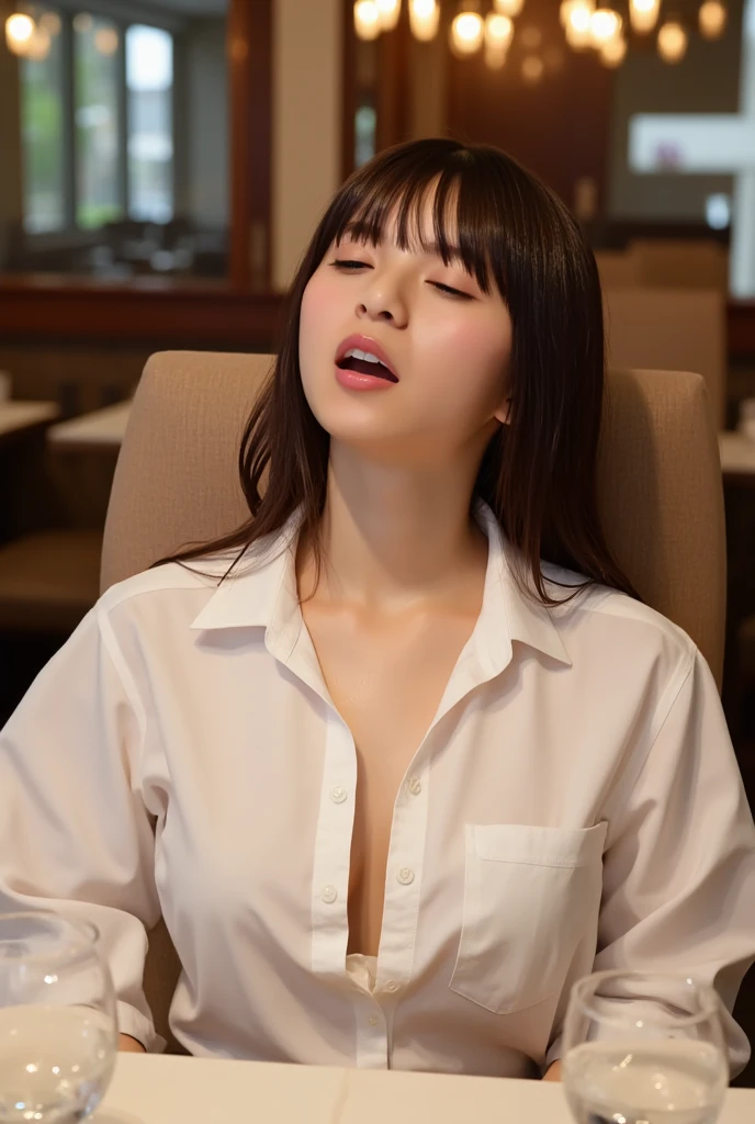(8k, RAW photos, best quality, masterpiece, : 1.2), (realistic, photorealistic: 1.37), (1 girl, solo: 1.3), office lady 24 years old Japan girl, office lady, black hair, (disheveled hair, unkempt hair: 1.3), labor, hard work, social work, overwork, exhaustion, bed, from above, (lying on the bed, sleeping on the bed, Legs spread, sleeping, eyes closed, mouth open: 1.5), sad expression of despair, bedroom, (dark room, night, indirect lighting: 1.3), small bust, wearing glasses, (office lady, shirt, skirt, pantyhose: 1.4), (disheveled clothing: 1.4), sloppy posture, (littered with garbage, garbage bags, messy room, messy clothes, Empty cans lying on the floor, bottles of liquor lying on the floor, half-eaten sweets on the floor: 1.3), spilled potato chips, energy drinks, ultra-high resolution, physically based rendering, cinematic lighting, dynamic angles