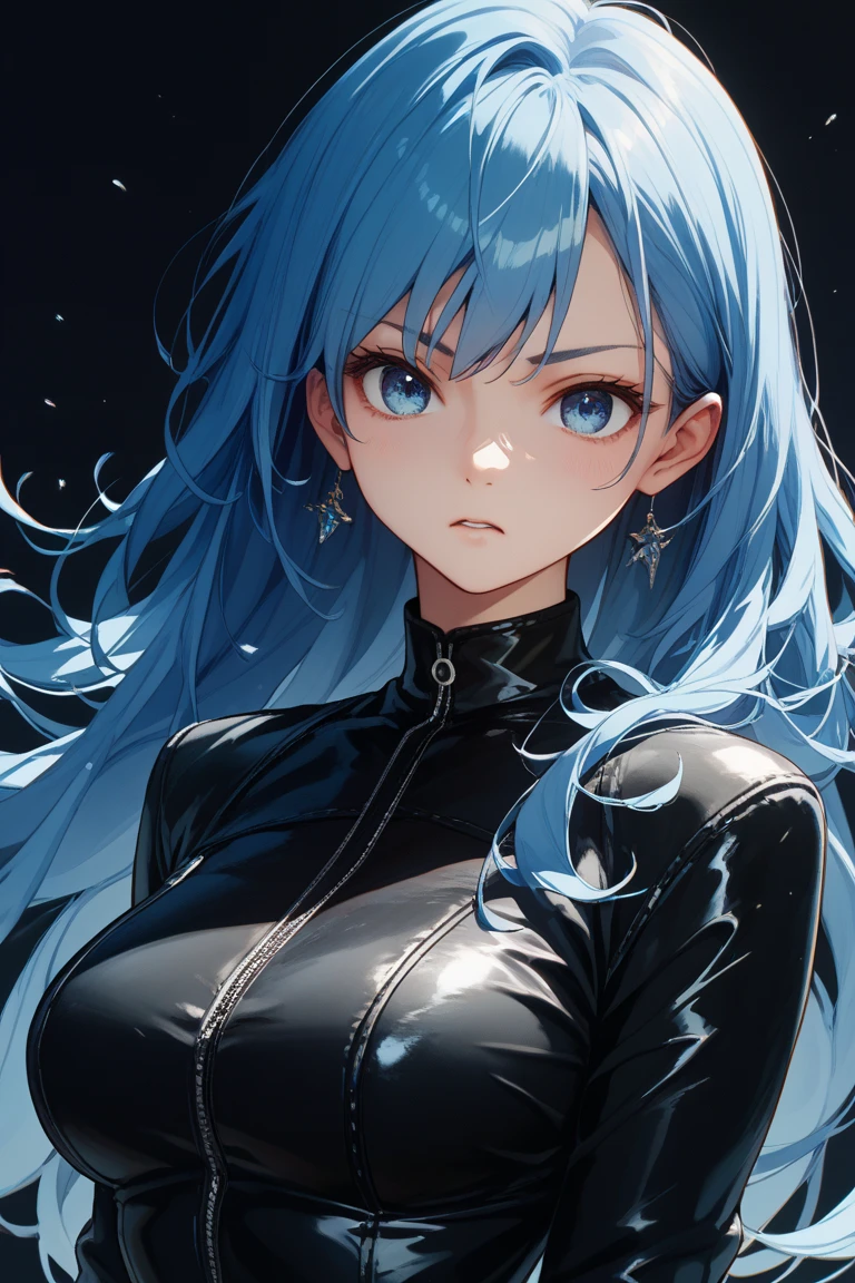 ((ultra detailed, masterpiece, absurdres))
 <lora:KOFKulaD:0.9>
KOFKulaD, 1girl, long hair, blue hair, red eyes, bangs, portrait