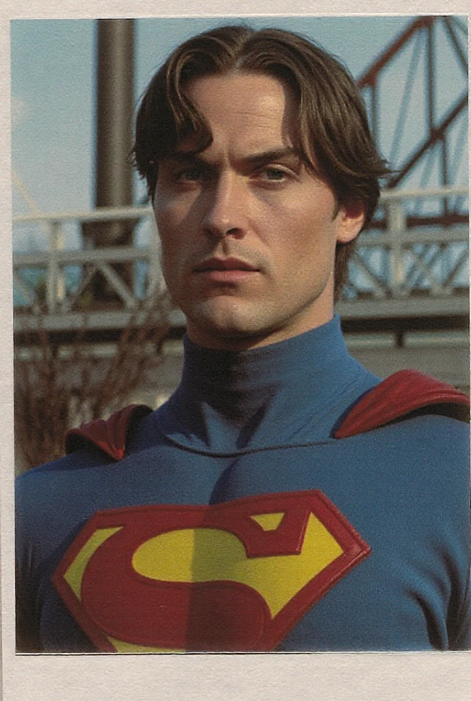 Christopher Reeve superman wearing a Chuck Norris Pijama Patern