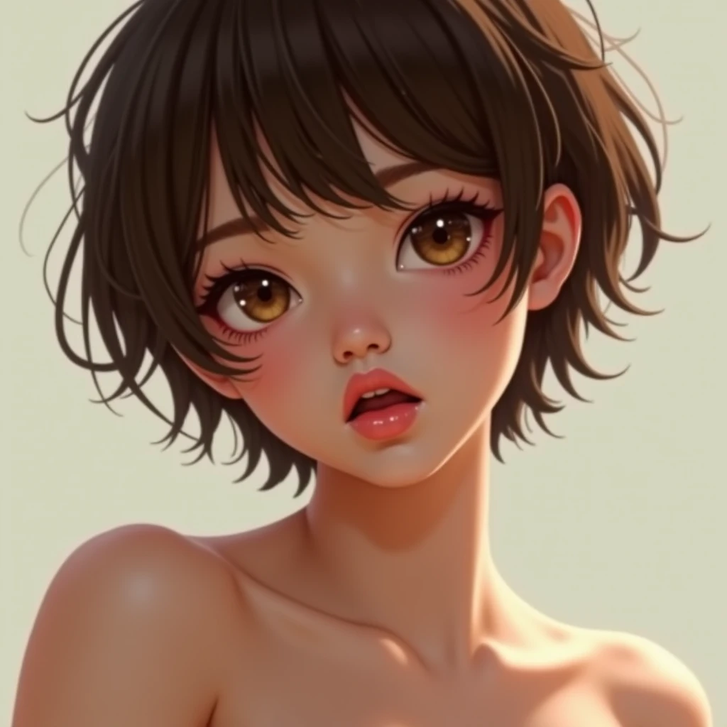 cute adorable naked girl, shy, sweaty, hyper-realistic, detailed face, beautiful eyes, detailed lips, long eyelashes, gorgeous skin, amazing body, dynamic pose, natural lighting, golden hour, vibrant colors, masterpiece, high quality, 8k, ultra-detailed, photorealistic, breats